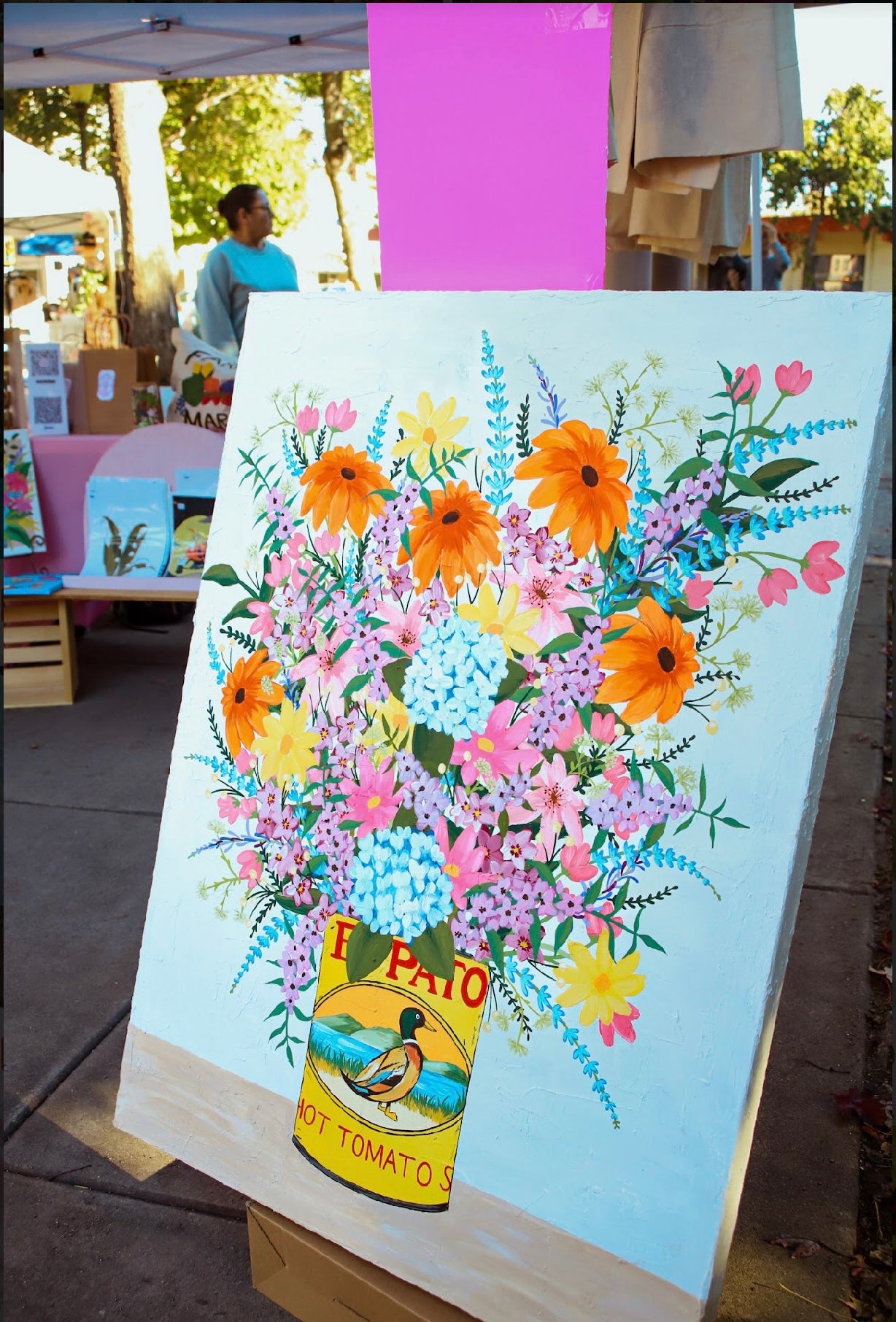 Large El Pato Bouquet painting