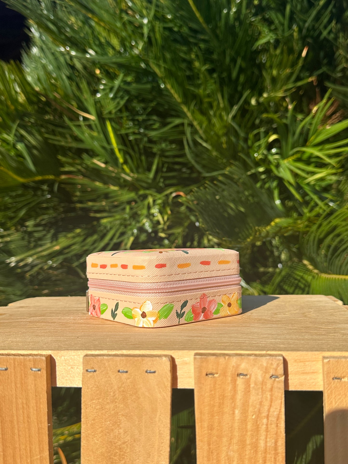 Orange floral jewelry box