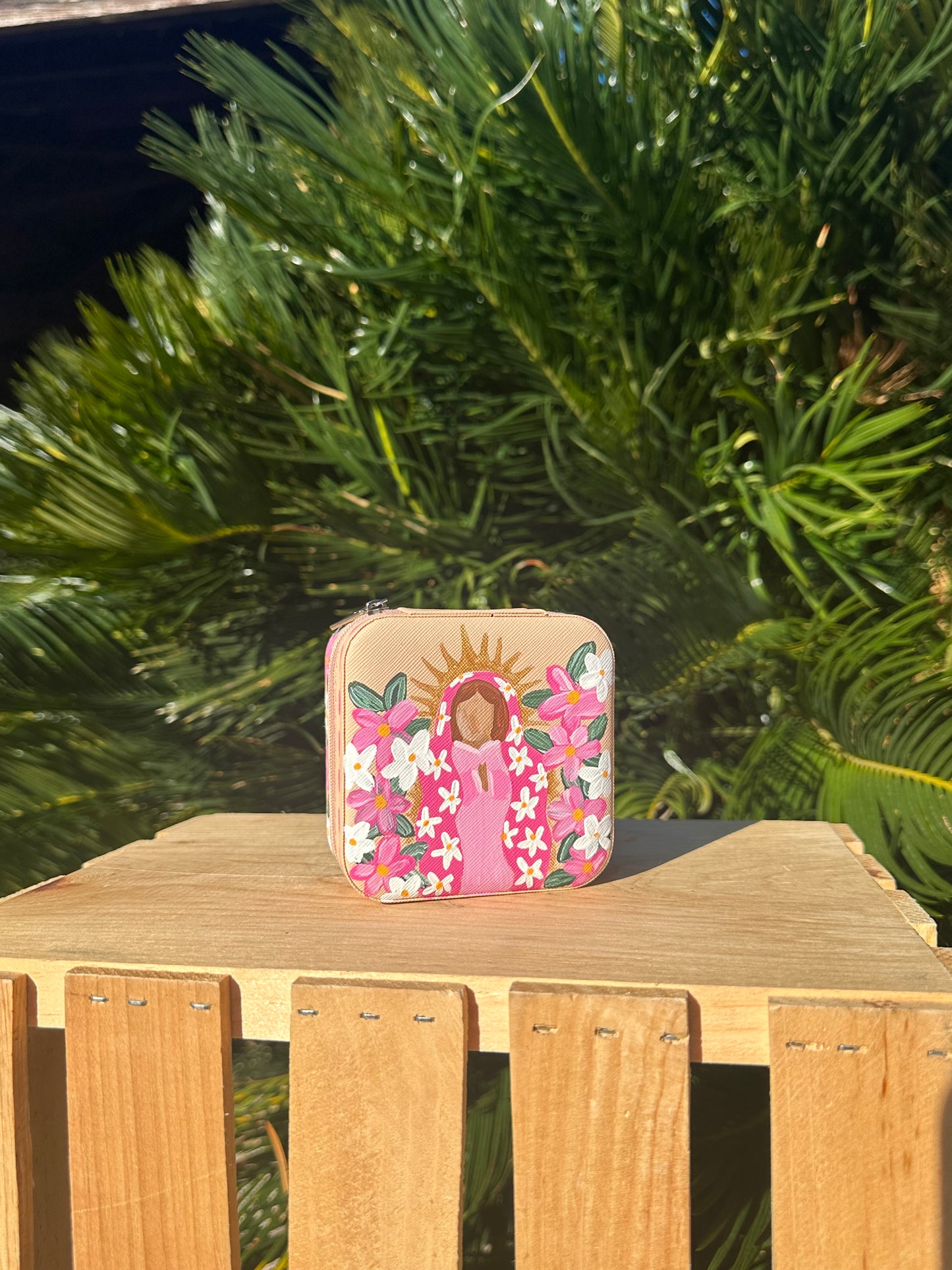 Our lady of Guadalupe jewelry box (Pink)
